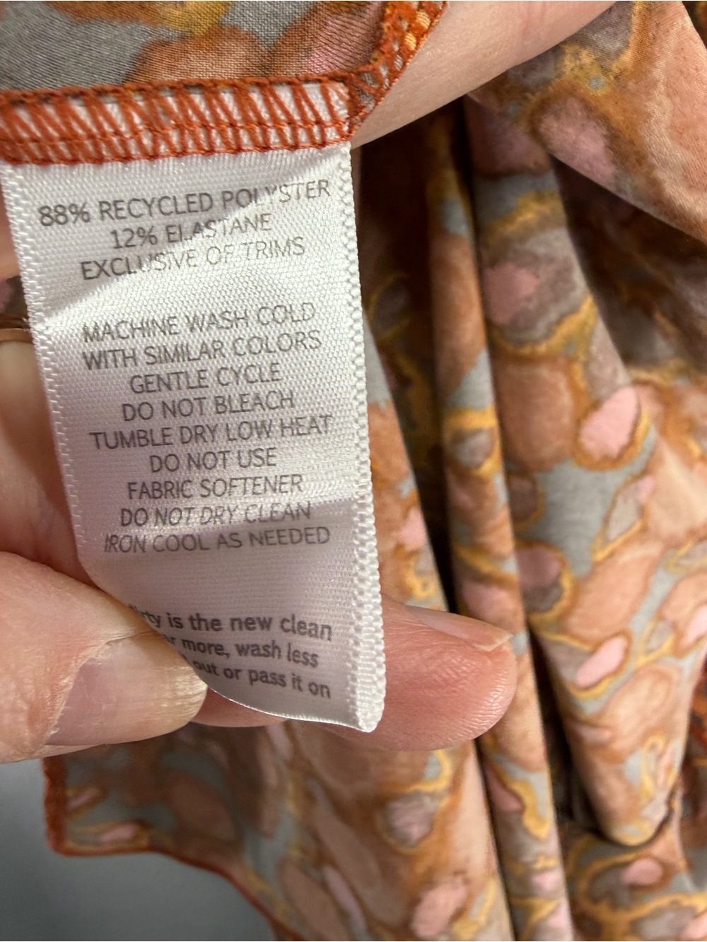 Toad&Co Orange Floral Crusher Maxi Dress Medium Quick Dry Wrinkle Resistant - Picture 4 of 4